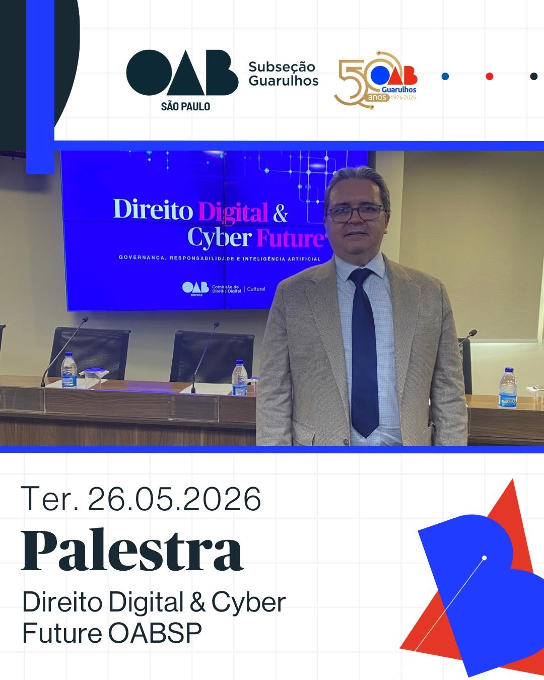 No momento, você está visualizando OAB Guarulhos esteve presente na sede da OABSP, durante a palestra sobre Direito Digital e Cyber Future, representada pelo Projeto Laboratório de Inteligência Artificial da OAB Guarulhos