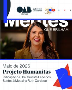 Leia mais sobre o artigo Projeto Humanitas, formalizou indicação à Medalha Ruth Cardoso, honraria destinada ao reconhecimento de trajetórias de relevante impacto social, especialmente na promoção da cidadania, igualdade e direitos humanos