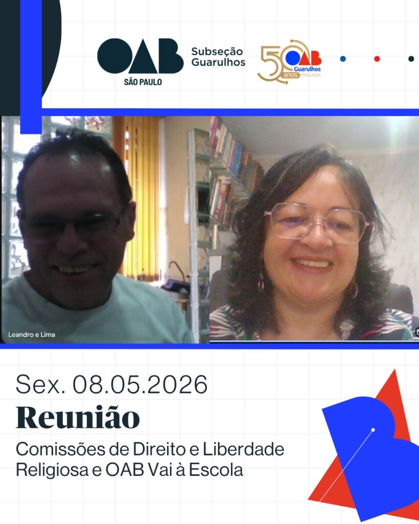 Leia mais sobre o artigo Reunião conjunta entre a Comissão de Direito e Liberdade Religiosa e a Comissão OAB Vai à Escola