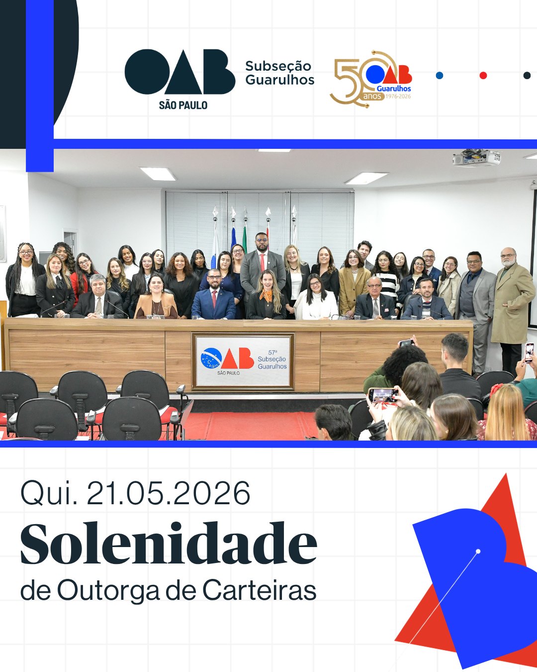 No momento, você está visualizando Solenidade de Outorga de Carteiras – 21/05/2026