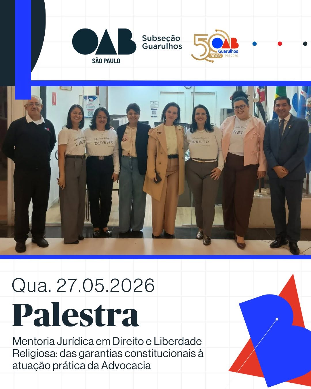 No momento, você está visualizando Comissão de Direito e Liberdade Religiosa, realizou a “Mentoria Jurídica em Direito e Liberdade Religiosa: das garantias constitucionais à atuação prática da Advocacia”