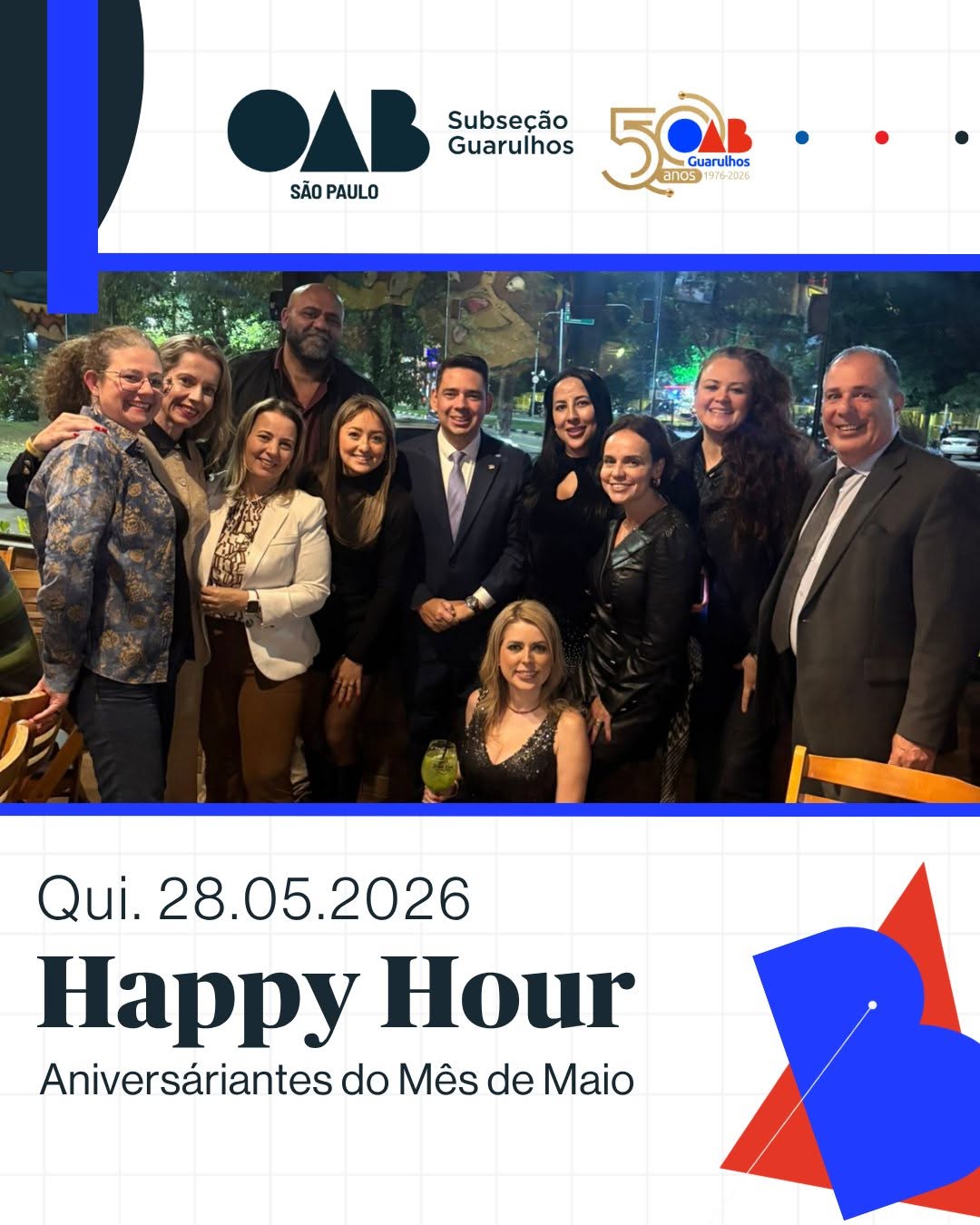 No momento, você está visualizando Happy Hour da Advocacia Aniversariantes do Mês de Maio