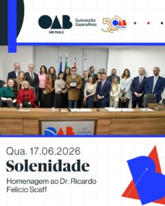 Leia mais sobre o artigo Solenidade de Homenagem ao Dr. Ricardo Felicio Scaff 
