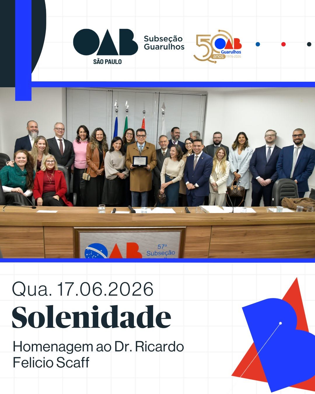 No momento, você está visualizando Solenidade de Homenagem ao Dr. Ricardo Felicio Scaff 