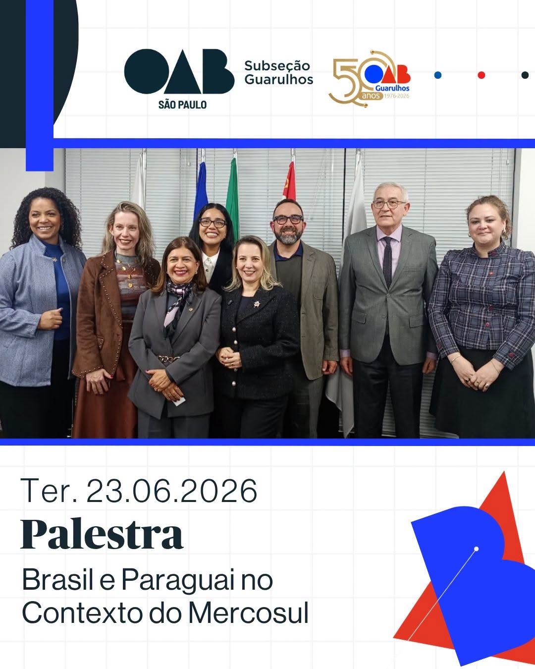 No momento, você está visualizando Palestra: “Brasil e Paraguai no Contexto do Mercosul – Incentivos, Competitividade e Cenário Jurídico” 