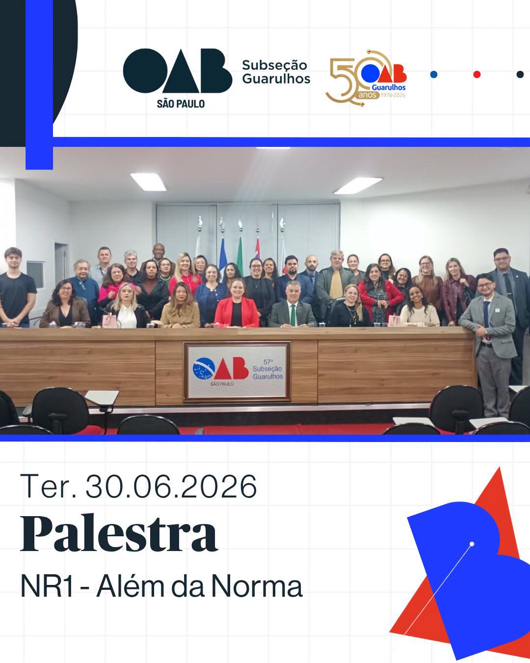 No momento, você está visualizando Palestra: “NR-1 – Além da Norma” 