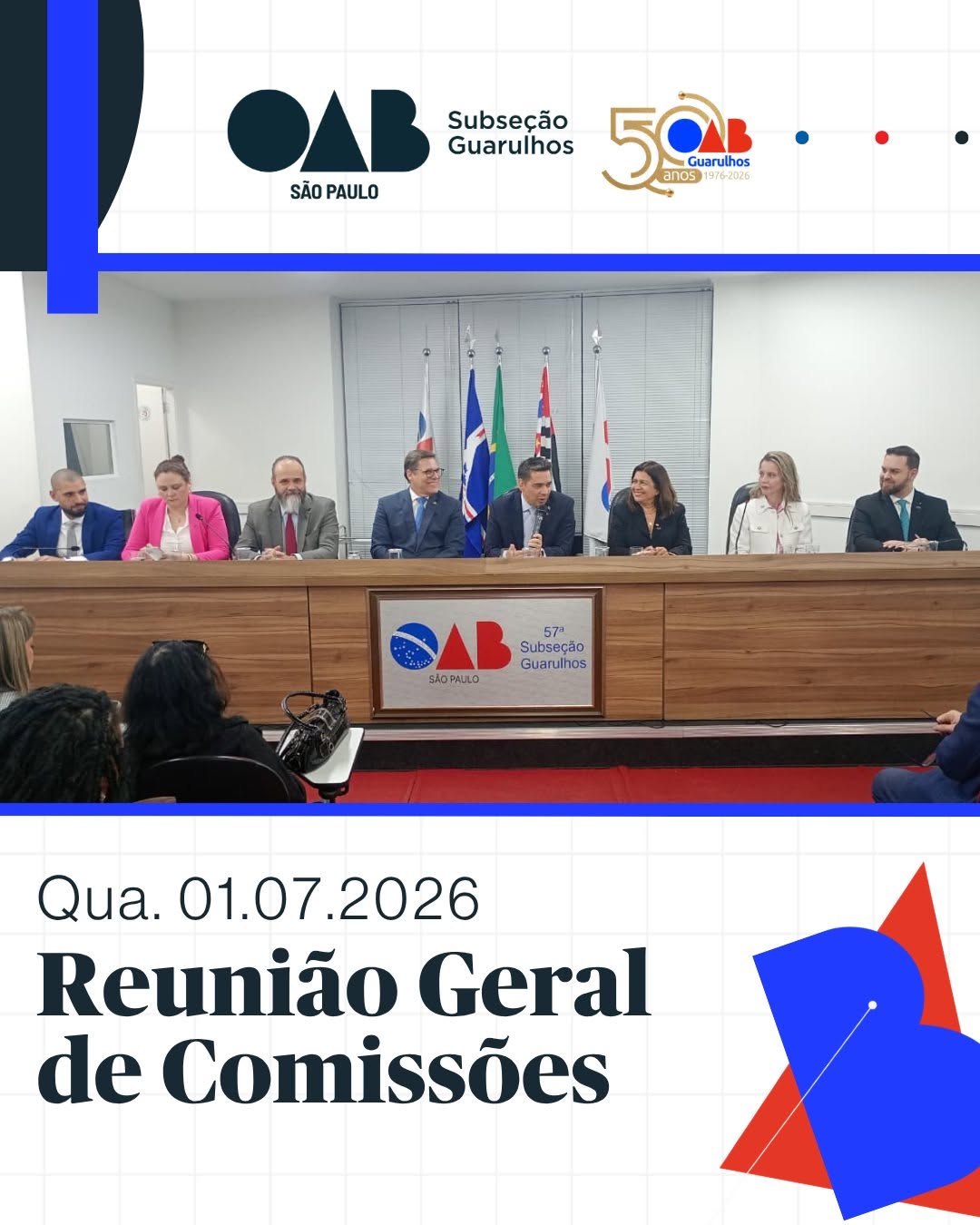 No momento, você está visualizando Reunião Geral de Comissões do Mês de Julho/2026 
