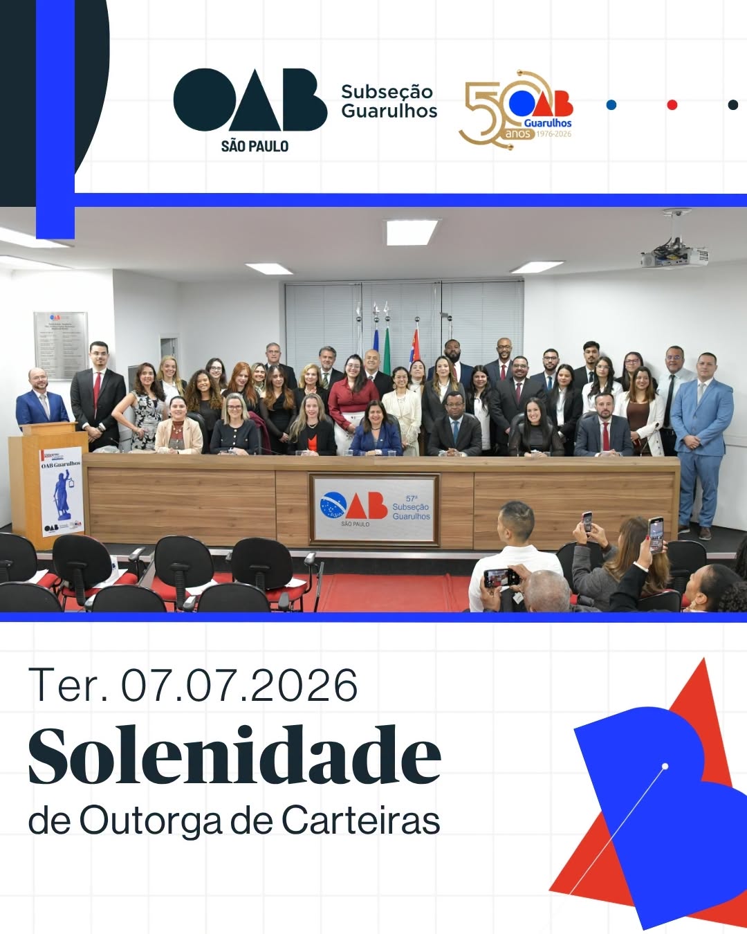 No momento, você está visualizando Solenidade de Outorga de Carteiras – 07/07/2026