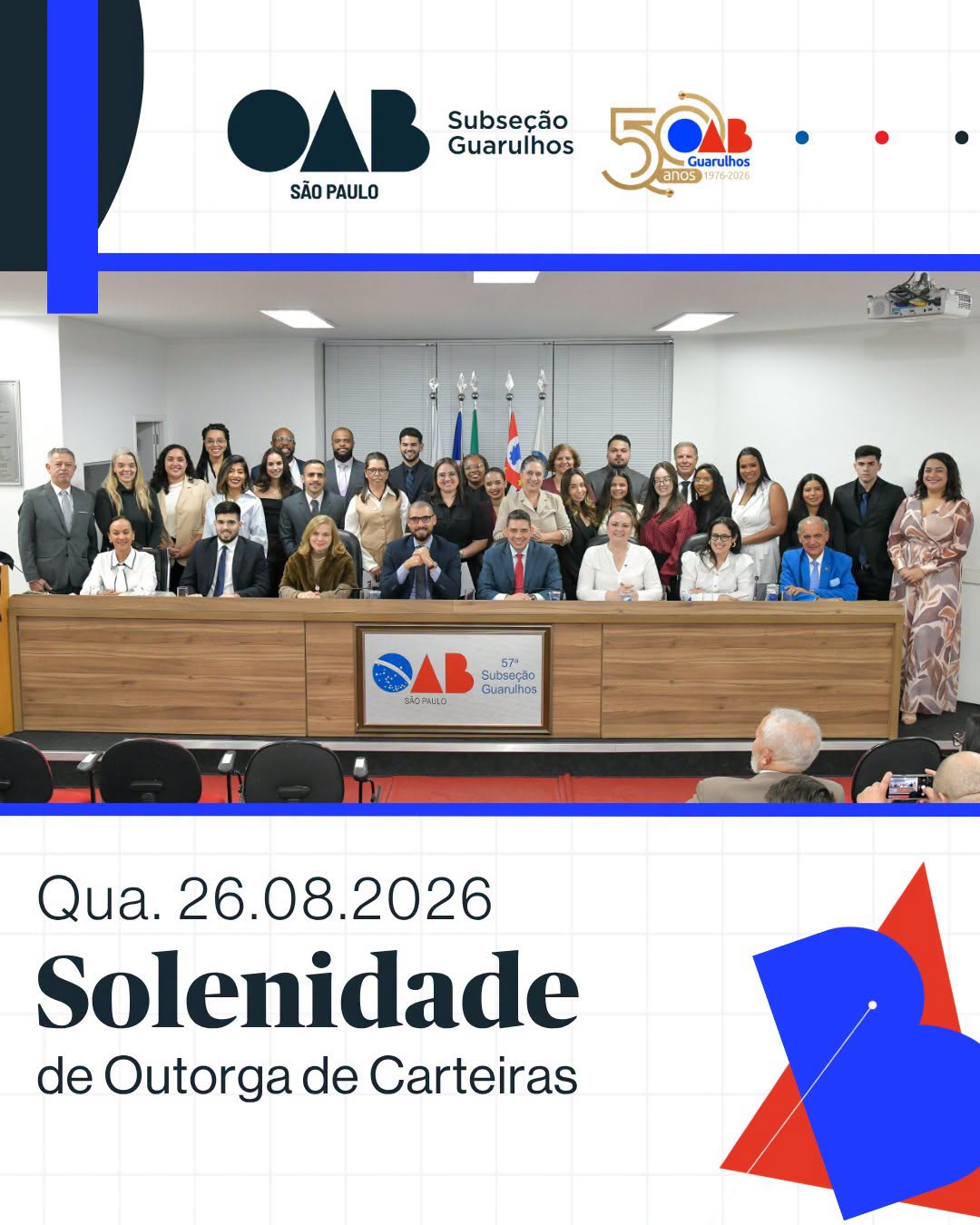 No momento, você está visualizando Solenidade de Outorga de Carteiras – 26/08/2026