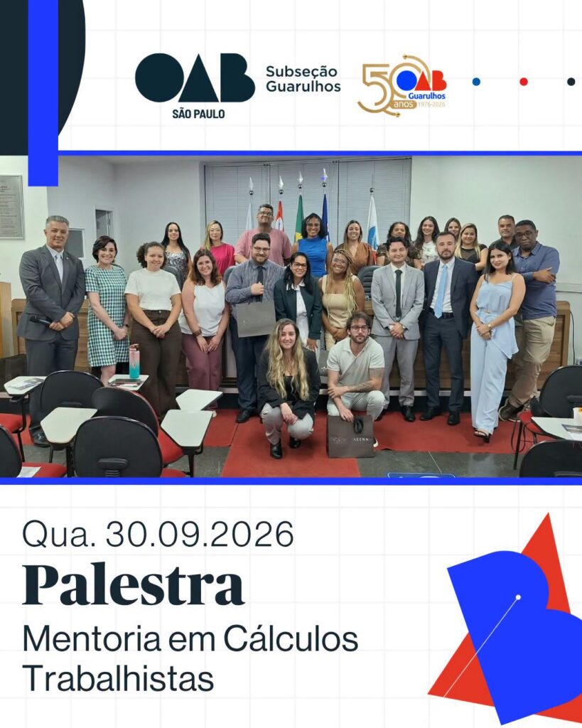 Leia mais sobre o artigo Palestra mentorias em cálculos trabalhistas