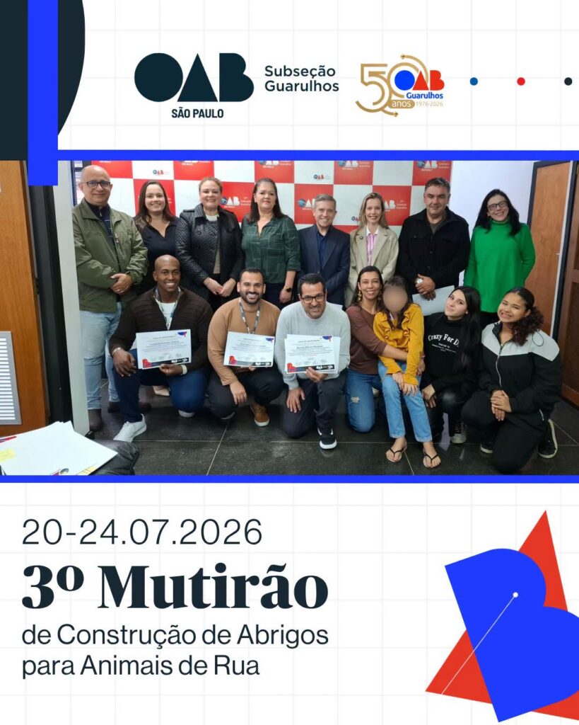 Leia mais sobre o artigo 3º Mutirão de Construção de Abrigos para Animais de Rua