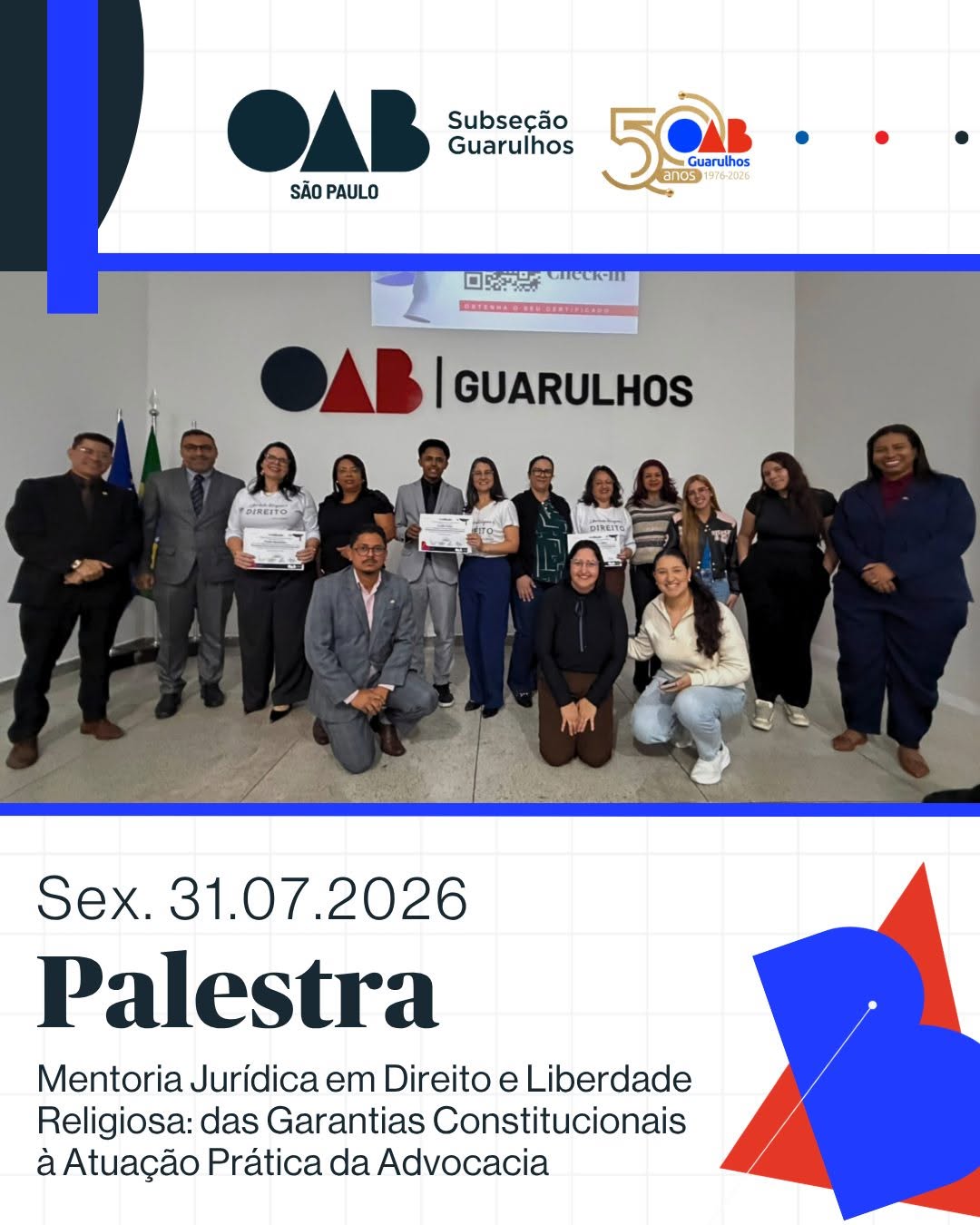 No momento, você está visualizando  Mentoria Jurídica em Direito e Liberdade Religiosa: das Garantias Constitucionais à Atuação Prática da Advocacia