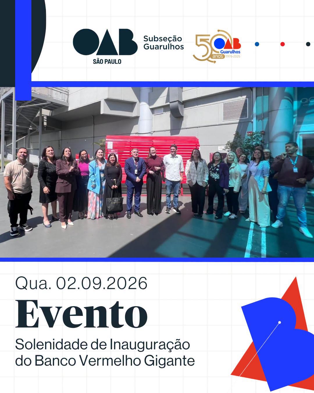 No momento, você está visualizando Solenidade de Inauguração do Banco Vermelho Gigante
