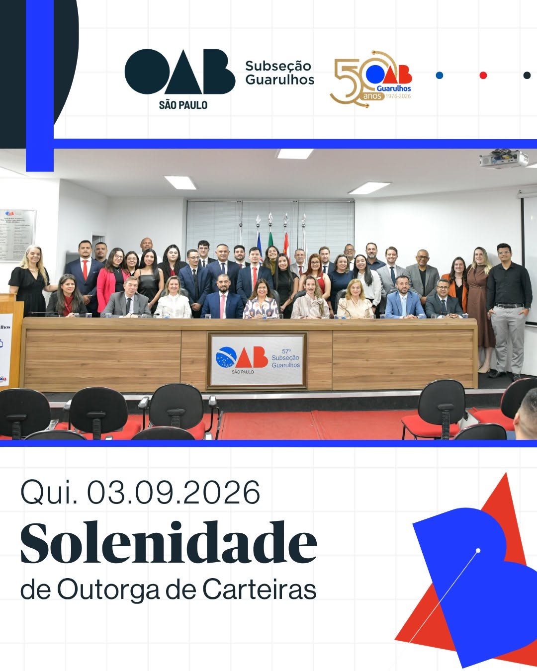 No momento, você está visualizando Solenidade de Outorga de Carteiras – 03/09/2026